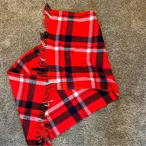 Red and Blue Plaid Stadium Blanket / Throw